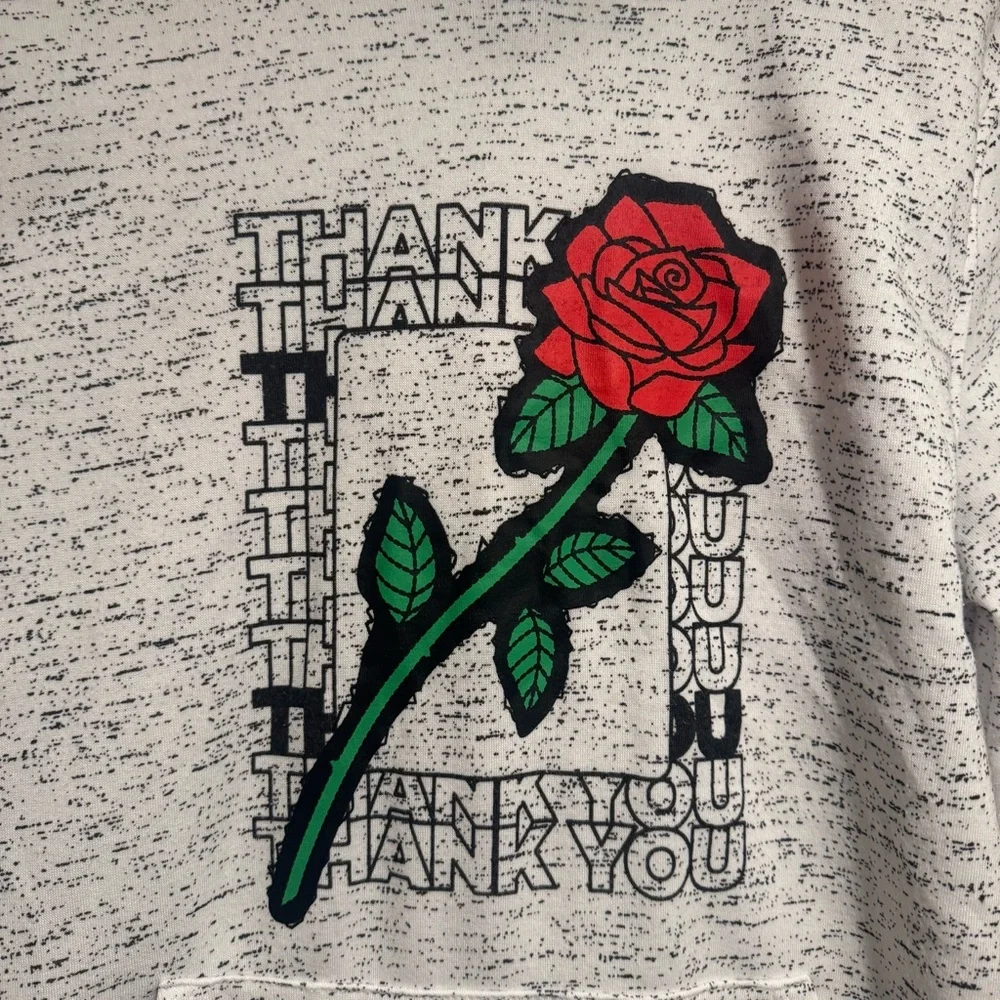 Brooklyn Cloth Cozy Thank You Rose Hoodie - Picture 6 of 7